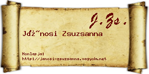 Jánosi Zsuzsanna névjegykártya